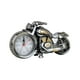 thumbnail image 2 of Reloj despertador con diseño de motocicleta | Reloj de escritorio decorativo vintage | Plástico gris dorado | Regalo único para hombres y niños | Decoración para dormitorio, oficina y hogar |, 2 of 6