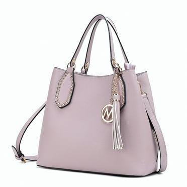 MKF Collection Lana Vegan Leather Women's Hobo Bag, Trendy Shoulder Purse Handbag by Mia K - Lavender