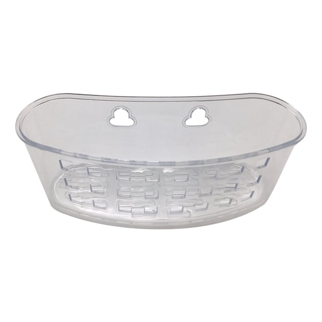 WHEANG Transparent Storage Rack PS Oval Bathroom Storage Basket Bathroom Kitchen Storage Rack