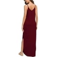 thumbnail image 3 of MLANM Women Summer Casual Dress Floral Loose Boho Dresses Cami Maxi Dresses with Pockets, L Wine Red, 3 of 7