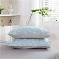 thumbnail image 3 of DBOZE Bed in a Bag 3 Pieces Cotton Blend Comforter Sets, All Season Bedding Sets with Comforter and Pillowcases, All Season Down Alternative Ultra Soft Bedding. Blue/White,King, 3 of 5