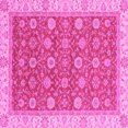 thumbnail image 1 of Ahgly Company Indoor Square Oriental Pink Traditional Area Rugs, 3' Square, 1 of 4