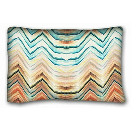 Gradient Stripe - WinHome Chevron Gradient Wave Tribal Striped Geometric Pillowcase Throw Cushion Pillow Case Cover Anchor Light Blue Coral Teal Pink Mint Green Turquoise Aqua Grey Beige For Home Sofa Size 20x30 Inches