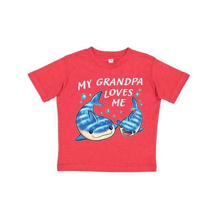 

Inktastic My Grandpa Loves Me- Whale Shark Gift Toddler Boy or Toddler Girl T-Shirt