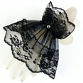 thumbnail image 4 of Women Black Lace Wrist Cuffs Bracelets Wedding Rhinestone Bow Fingerless Gloves, 4 of 10