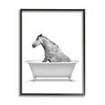 thumbnail image 2 of Stupell Industries Farm Horse Bathtub Animal Animals & Insects Painting Gray Framed Art Print Wall Art, 2 of 5