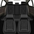 thumbnail image 2 of DIKSOAKR Car Seat Covers Full Set Fit For Jeep Renegade 2015-2023 Waterproof Fashion Faux Leather Seat Covers 5 Seats Auto Interior Protectors(Black), 2 of 7