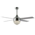 thumbnail image 7 of SAFAVIEH Ceiling Light Fan Crista 3Lt 48" Ceiling Fan Chrome / Clear, 7 of 7
