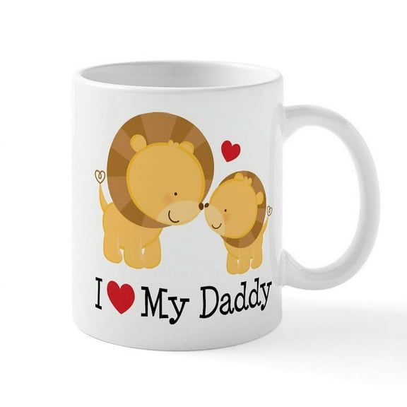 CafePress - I Heart My Daddy Ceramic Mug - 11 oz Ceramic Mug - Novelty Coffee Tea Cup