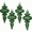 Green, variant on Vickerman 4" Green 4-Finish Finial Ornament, 8 per Box