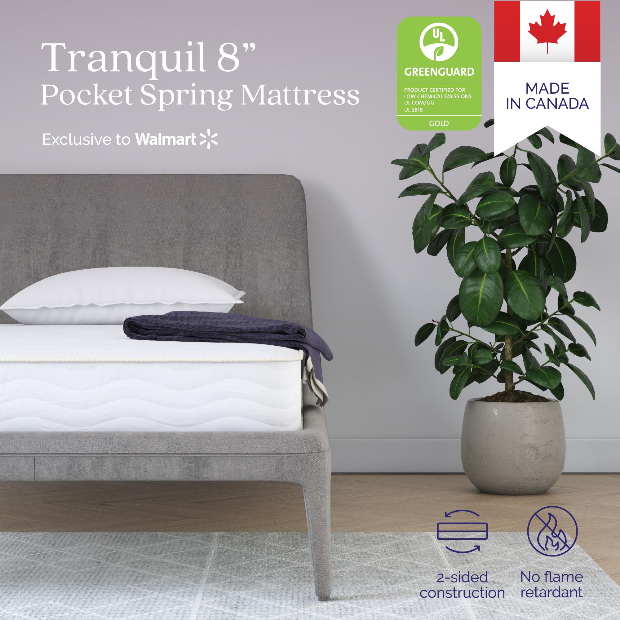 Signature Sleep Tranquil 8'' 2Sided Pocket Spring Mattress, Twin