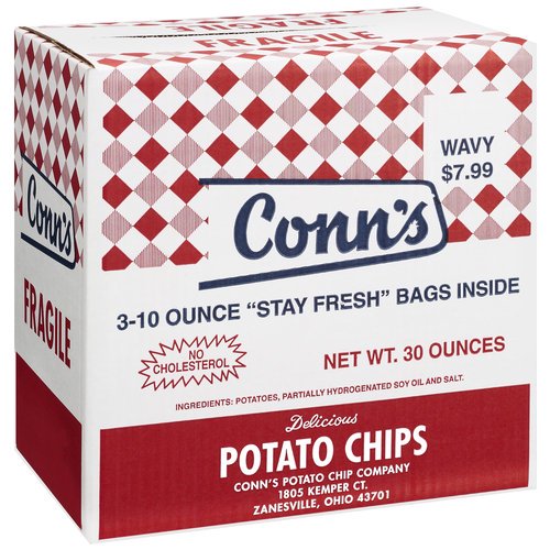 Conn's Wavy Potato Chips, 30 Oz.