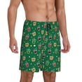 thumbnail image 2 of Kdxio Milk Tea Print Mens Sleep Shorts Bottoms Soft Comfy Pajama Wear Pants with Drawstring Pockets, 2 of 7