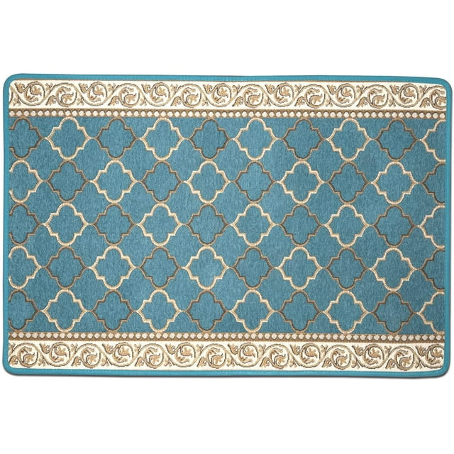 XICEN Tapis de Porte Intérieur, 20"X32 Pouces Tapis de Sol pour Entrée Intérieur Absorbant l'Eau Lavable à la Machine Tapis Profil Bas Entrée, Tapis Intérieurs pour Porte d'Entrée Antidérapants, Bleu