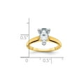 thumbnail image 4 of 1.90 Carat (Ctw Color D-E-F) Synthetic Pear-Cut Moissanite Solitaire Engagement Ring in 14K Yellow Gold, 4 of 6