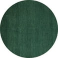thumbnail image 1 of Ahgly Company Indoor Round Abstract Turquoise Blue Modern Area Rugs, 7' Round, 1 of 4