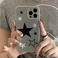 thumbnail image 3 of Compatible with iPhone Case,Matte Cute Electroplated Star Silicone Bumper Camera Lens Protection Soft Shockproof Cover Phone Case (Green,iPhone 11), 3 of 5