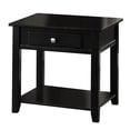 thumbnail image 2 of Black rectangular end table with sturdy legs and bottom shelf for extra storage in living area, 2 of 2