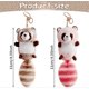 thumbnail image 2 of 2 pcs raccoon plush toy plush keychain cute raccoon teddy keychain raccoon soft toy keychains gifts for children cute keychain, 2 of 5