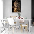thumbnail image 2 of Mudket Leopard Drinking Water with Reflection Canvas Wall Art, Realistic Safari Wildlife Canvas Art for Living Room Bedroom Print for Office Home Decor , Framed Ready to Hang - 12"L x 8"W, 2 of 9