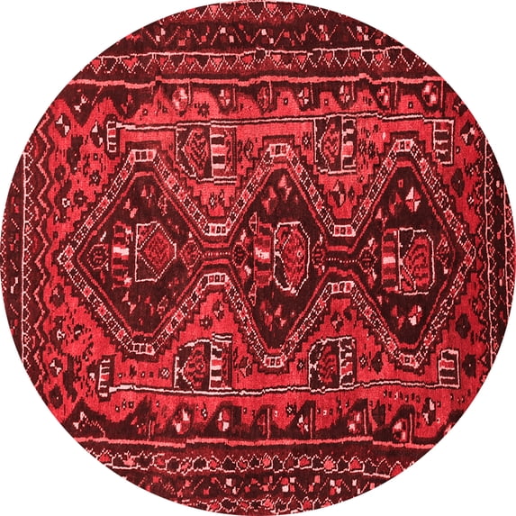 Ahgly Company Indoor Round Persian Red Traditional Area Rugs, 4' Round
