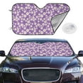 thumbnail image 3 of Lsque Daisies Flowers Car Windshield Sun Shade | Accordion Folding Style Auto Shade for Car Truck SUV Van | Blocks UV Rays Sun Visor Protector | Small, 3 of 7