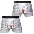 thumbnail image 3 of Playful Wirehaired Pointing Griffon Welcomes Winter Snowy Day with Cardinal Bird All Over Print Boxer Briefs Underwear for Men Dad Westie Westy Dog Lover - 120177, 3 of 6
