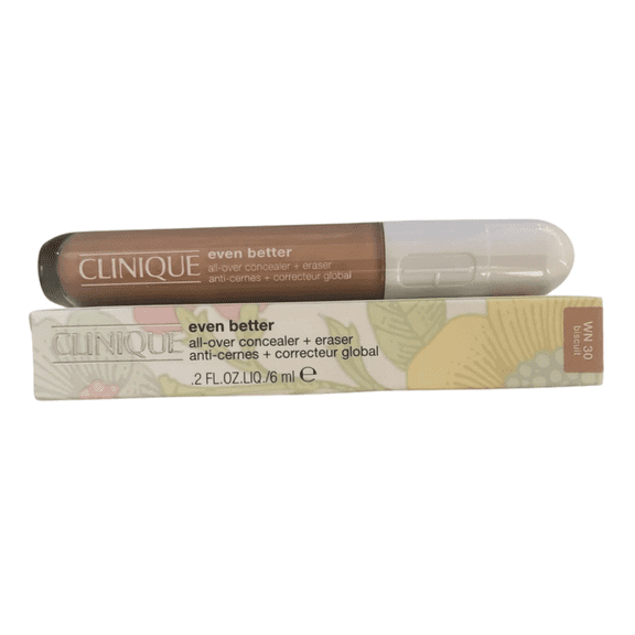 CLINIQUE EVEN BETTER CONCEALER 0.20 OZ WN 30 BISCUIT CLINIQUE/EVEN BETTER ALL-OVER CONCEALER ERASER WN 30 BISCUIT 0.2 OZ