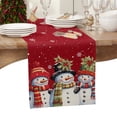 thumbnail image 2 of Boanket Red Snowman, Table Runner - 48 Inch Long, Kitchen Dining Table Runner Dresser Scarves, Christmas Snowflake Berry Farmhouse Home Decor for Coffee Table Wedding Party Banquet, 2 of 8