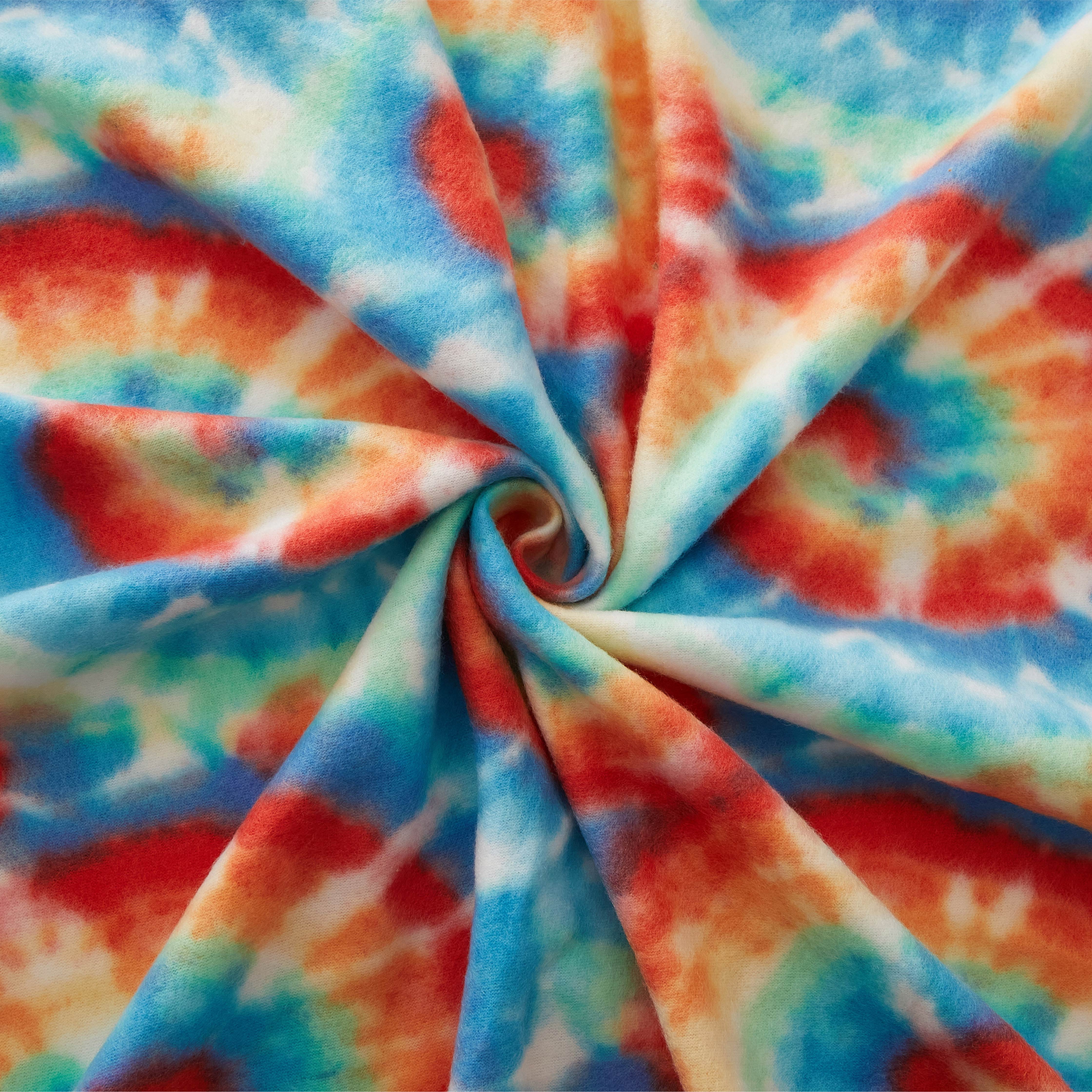 Mainstays Multi-Color Tie Dye Cozy Fleece Throw Blanket 50" x 60"