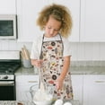 thumbnail image 4 of Brown Mushroom Line Light Pattern Kids Aprons for Girls and Boys,Adjustable Neck Strap Toddler Aprons for Kids Cooking Baking, 4 of 6