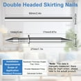 thumbnail image 2 of 100 Pcs Double Head Skirting Nails with 1 Sleeve Tool Invisible Double-Headed Nails Screws for Solid Wood Trim Baseboard Installation (Traceless Trim Nails), 2 of 3