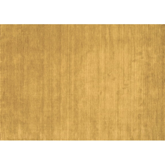 Ahgly Company Indoor Rectangle Solid Brown Modern Area Rugs, 6' x 9'