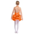 thumbnail image 2 of TSSOE Latin Dance Dress for Girls Ballroom Samba Rumba Dance Wear Modern Competition Dancing Clothes Orange 6, 2 of 5