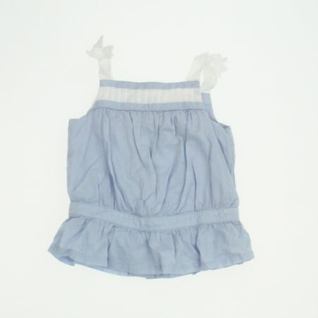 

Pre-owned Janie and Jack Girls Blue | White Blouse size: 12-18 Months