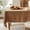 Caramel-52" x 52" (Square), variant on Tassel Linen Round Table Cloth Black 52 Inch | Trimmed Sleek Drapington Blend Water Stain Resistant Dining Tablecloths Washable Farmhouse Cover