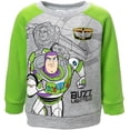thumbnail image 4 of Disney Pixar Toy Story Buzz Lightyear Toddler Boys Fleece Sweatshirt and Pants Set Black / Green 2T, 4 of 5