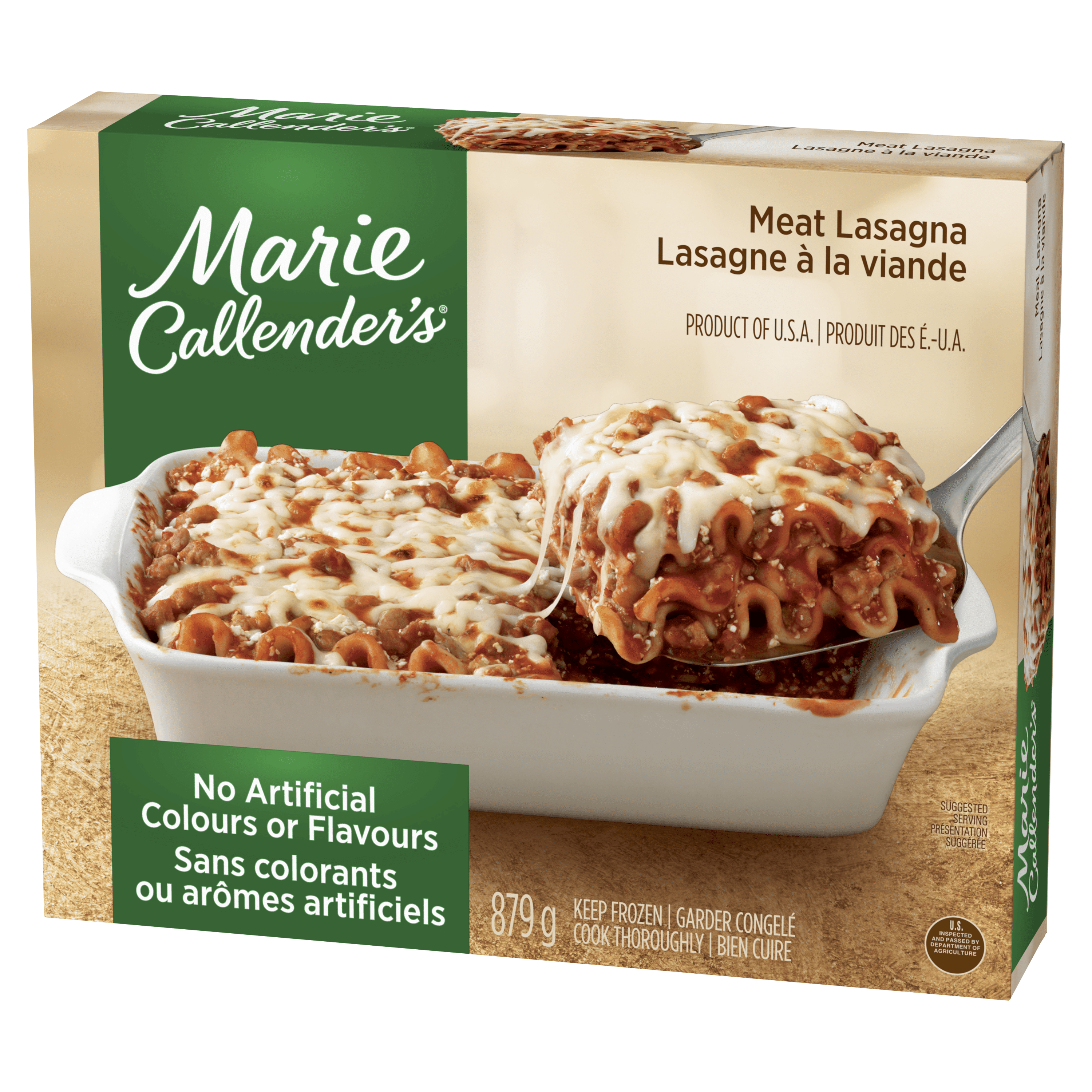 Marie Callender's Meat Lasagna, Frozen Dinner & Frozen Meal, No Artificial Colours or Flavours - 879g, MC 8/879g MEAT LASAGNA