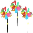 thumbnail image 6 of WRISTBIQUE 3pcs Interactive Windmill Rooster Shape Plastic Assorted Color for Festive Atmosphere, 6 of 8