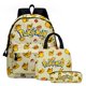 thumbnail image 2 of Mochila De Pokemon para estudiantes, bolsa de aislamiento con bolsillo con cordón, estuche escolar para lápices, regalo para el Día de los niños, papelería de estudio, 2 of 5