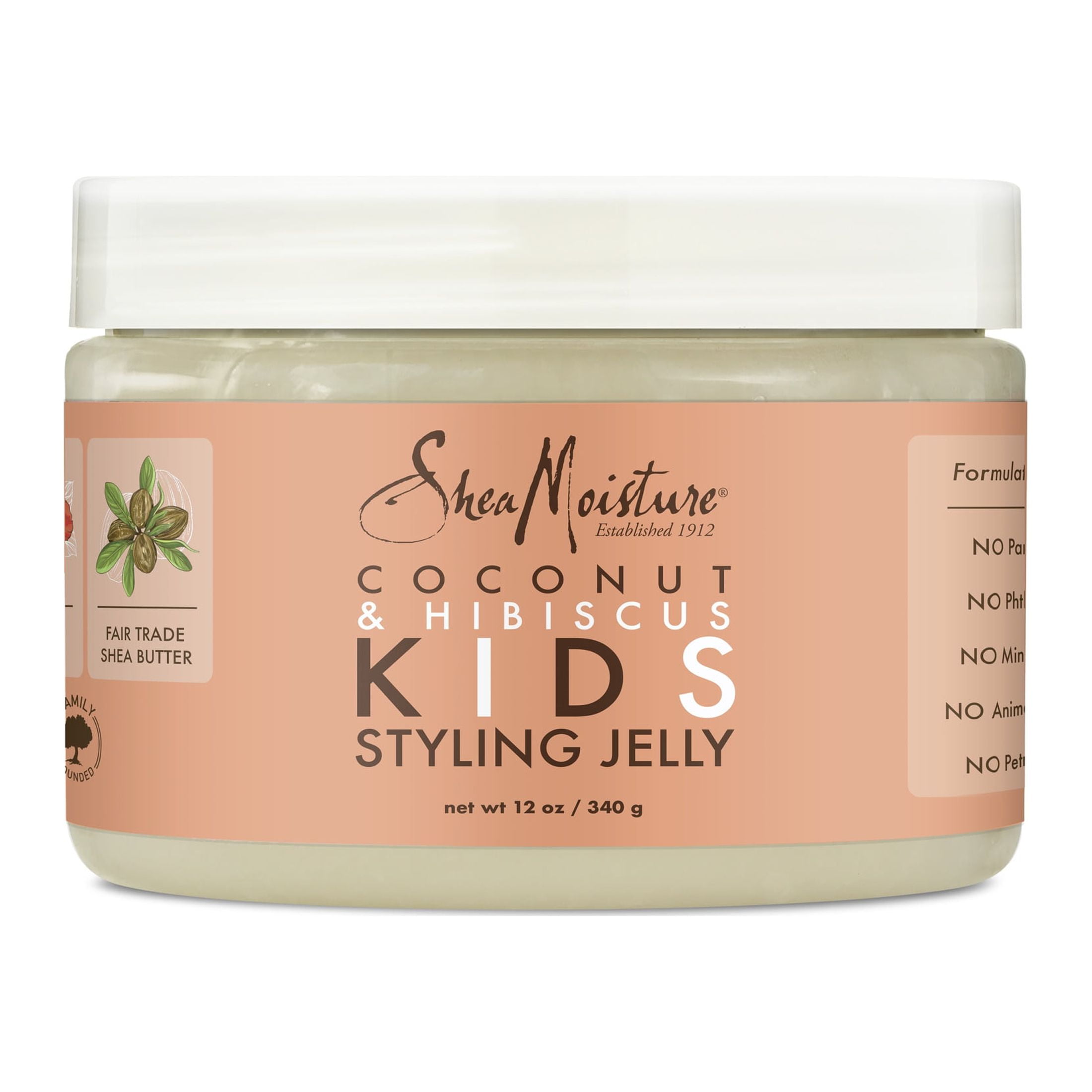 SheaMoisture Kids Shampoo and Detangler 8 oz ea + Styling Gel 12 oz