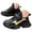 Gold, variant on Linfrsh Unisex-Child PU Leather Lightweight Breathable Athletic Running Sneakers for Kids Shoes for Boys Girls (Black,2)