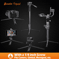thumbnail image 6 of Zeadio Metal Mini Tripod, Desktop Tabletop Stand Tripod with 1/4 Inch Screw for Smooth 4, Crane Plus, Crane 2, Osmo Mobile, Ronin-S, Vimble 2, Gimbal Handle Grip Stabilizer and All Cameras, 6 of 6