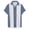 1—Blue, variant on Alun Women's Retro Bowling Shirts 50s Vintage Short Sleeve Button down Color Block Active Blouses Trendy Striped Printed Collared Loose Comfortable Workout Top 3—Purple L