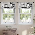 thumbnail image 2 of LALILO Kitchen Curtain Valance Green And Yellow Color Sign And Rod Pocket Window Curtain 52"x 18" Set of 2, 2 of 5