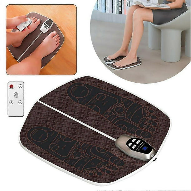 EMS Foot Massage Mat for Neuropathy & Muscle Pain Relief - 8 Modes 32 Levels TENS Pulse Foot Therapy Machine, Improve Circulation & Relaxation