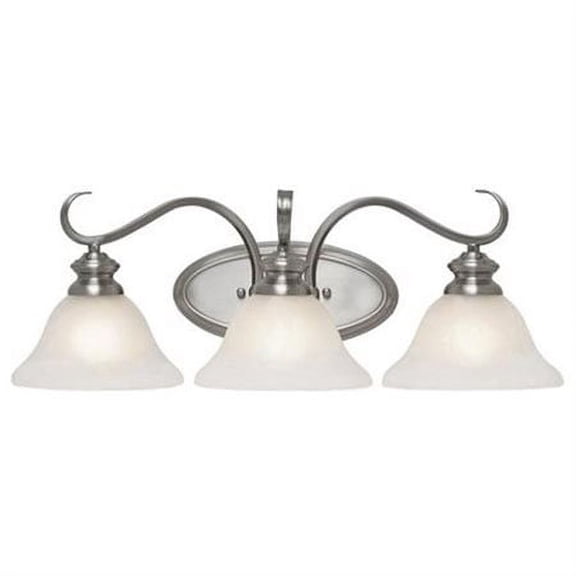Golden Lighting 6005-BA3 PW Lancaster Three Light Vanity, Pewter Finish