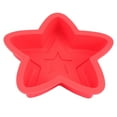 thumbnail image 2 of Molde para hornear de silicona con pentagrama de bricolaje, molde para hornear antiadherente para pudín, postre, pastel de frutas (rojo), 2 of 5