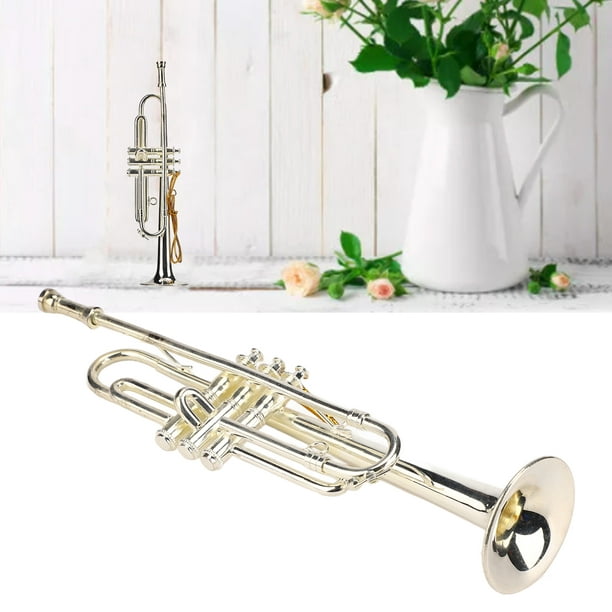 Modèle de Trompette Miniature, Mini Instrument de Musique 5,6 Pouces de  Hauteur pour la Simulation de Décorations de Vacances pour Cadeau de  Collection 