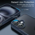 thumbnail image 5 of JETech Matte Case for iPhone 16 6.1-Inch, Shockproof Military Grade Drop Protection, Frosted Translucent Back Phone Cover, Anti-Fingerprint (Storm Blue), 5 of 6